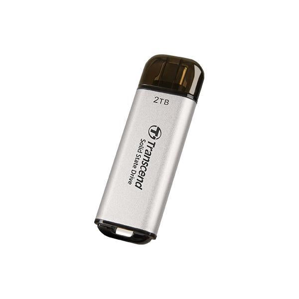 Transcend ts1tesd300s esd300s ekstern SSD, 1 TB, USB Type-C, 10 Gbps, 1050 950 MB s, sølv