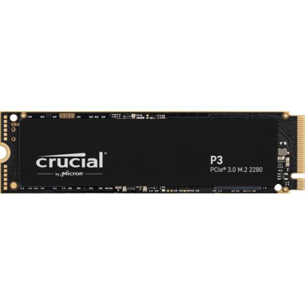 Afgørende CT1000P3SSD8 P3 NVME SSD, 1 TB, M.2, PCIE 3.0, 3D NAND, 3500 3000 MB S, Sort