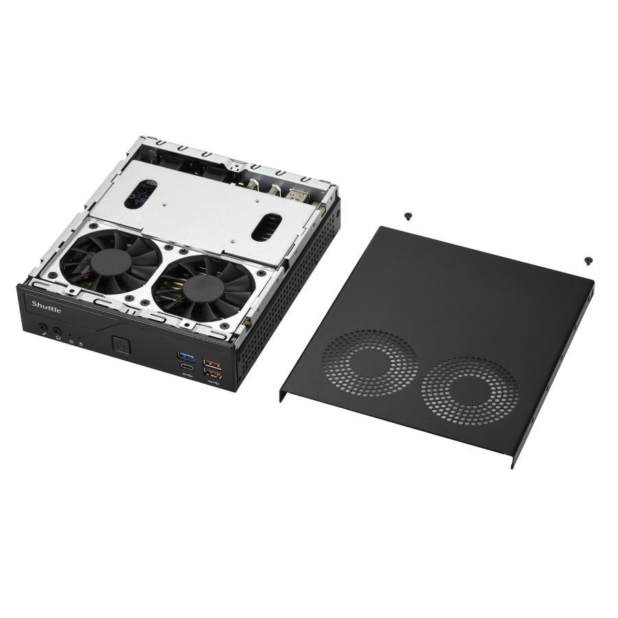 Shuttle dh770 mini pc barebone, 1,35l, lga 1700, intel h770, ddr5-sdram, 2x 2,5g lan, 2x m.2, 24 7