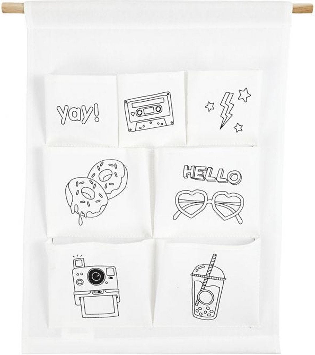 Creativ virksomhed https: www.cchobby.nl hanging-organizer-h-46-cm-w-34-cm-145-gr-white-1-piece