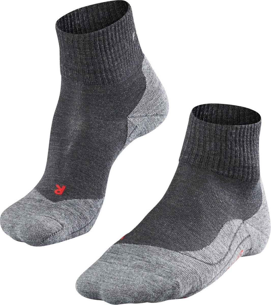 Falke tk5 kort anti-blister tyndt uld funktionsmateriale gåstrømper kvinder grå - str. 41-42