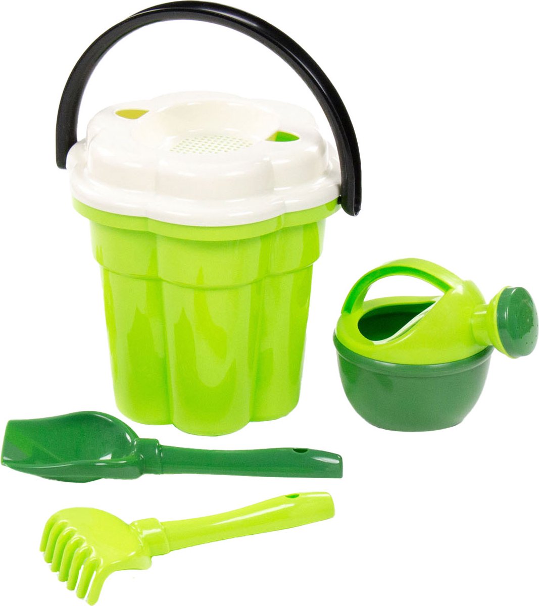 Cavallino Safari XL Classic Bucket Set med vanding kan grøn, 4dlg.