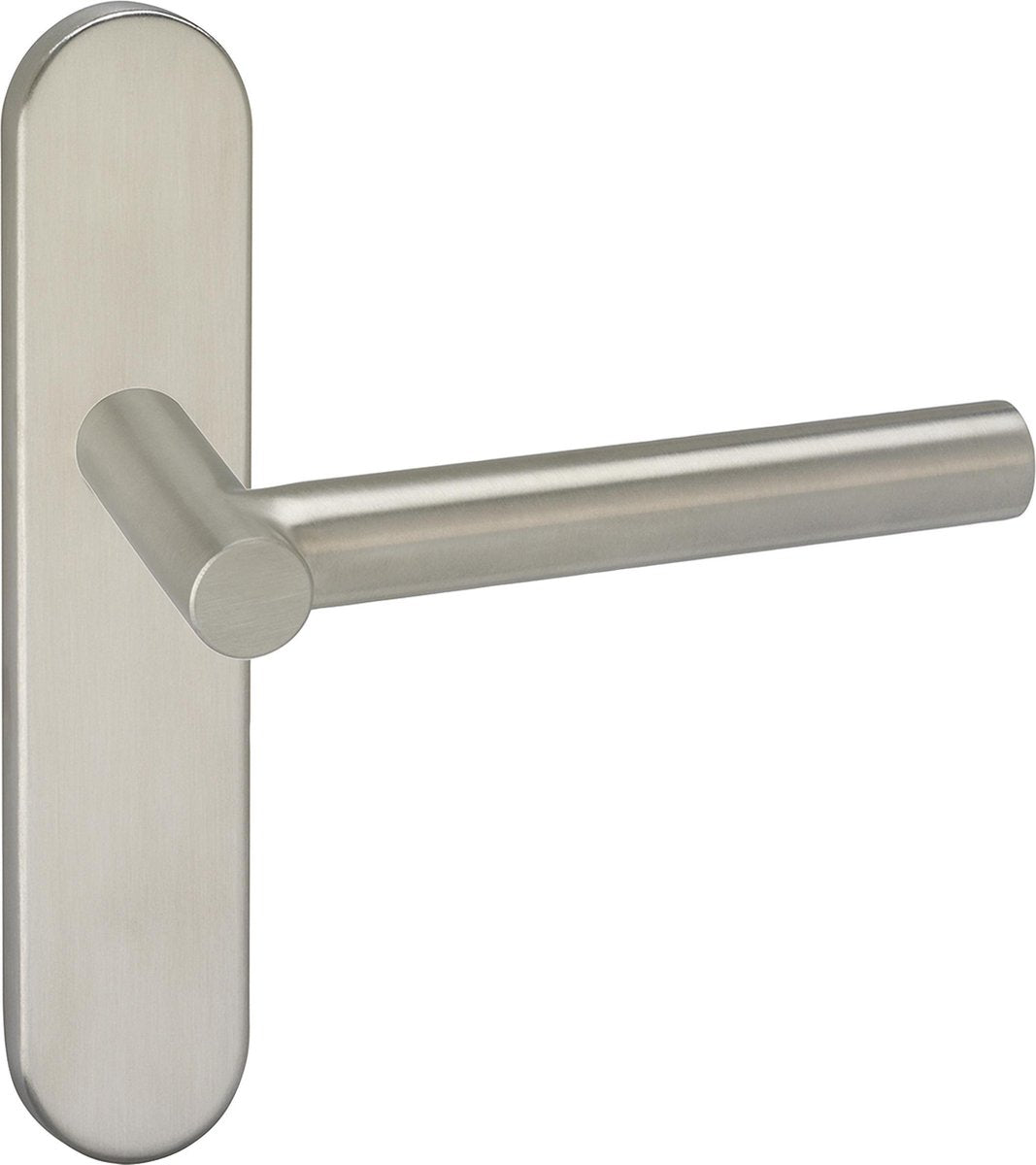 Impresso deurkruk - alton - voor binnen - ovaal - deurschild - rvs - 2 stuks