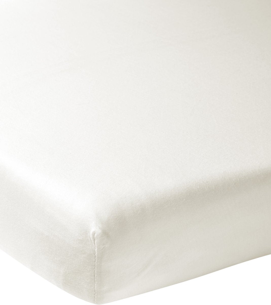 Meyco baby-tilpasset lagenjersey råhvid 80x160cm - 1-pak.