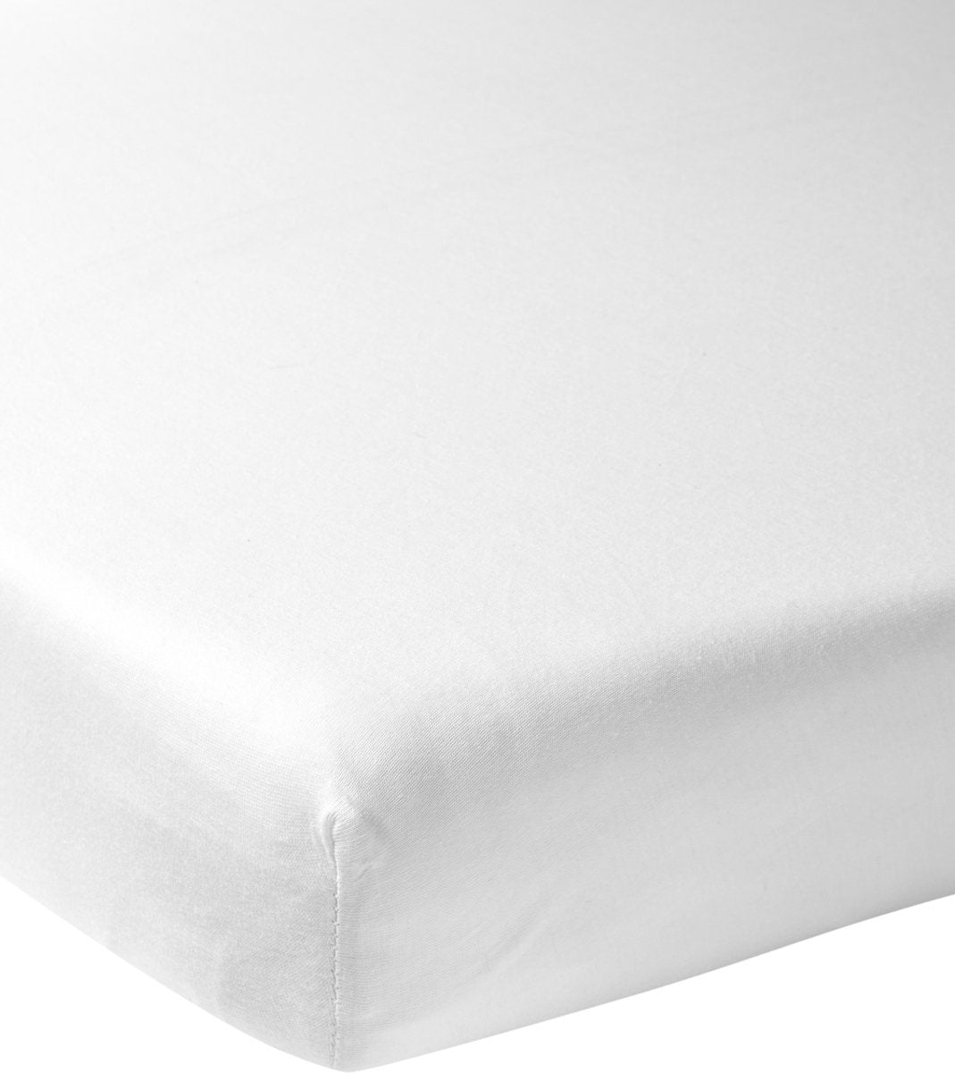 Meyco baby pasform jersey hvid 80x160cm - 1-pak
