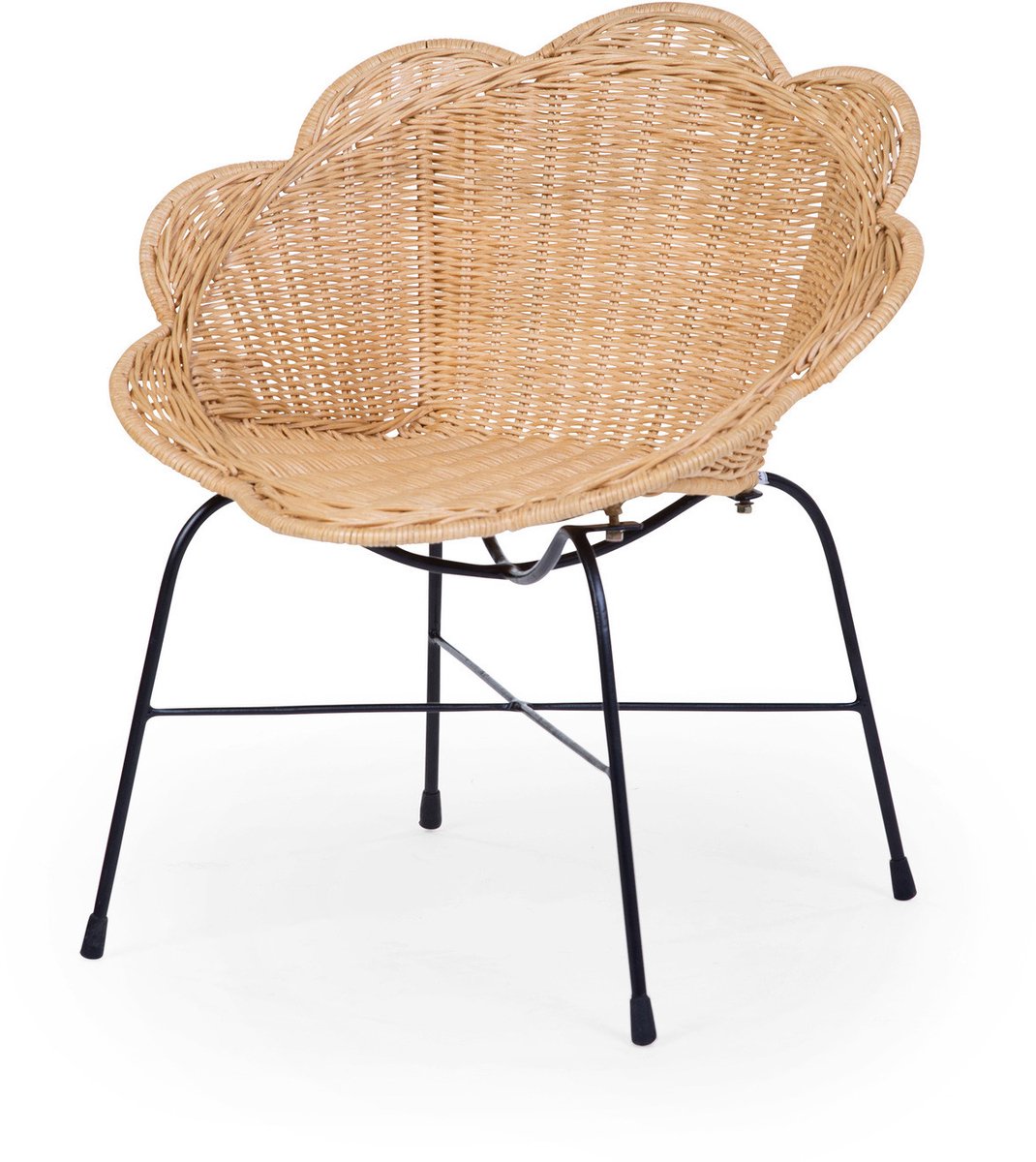 Childhome flower højstol - rattan - letvægts - vintage design - fra 2 år