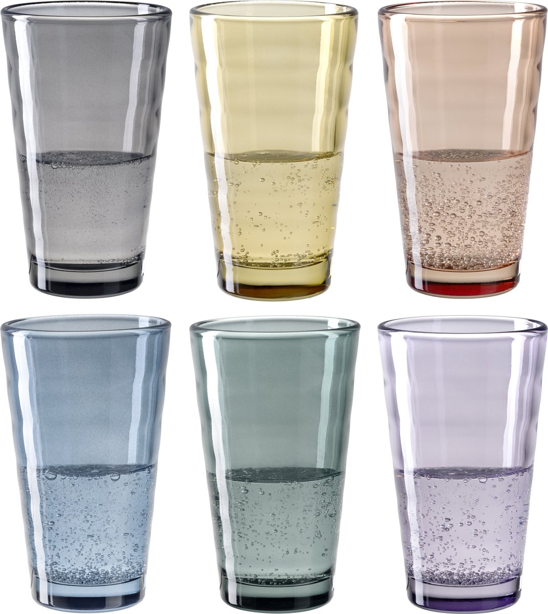 Leonardo verso long drink glas 300ml assorteret - sæt 6