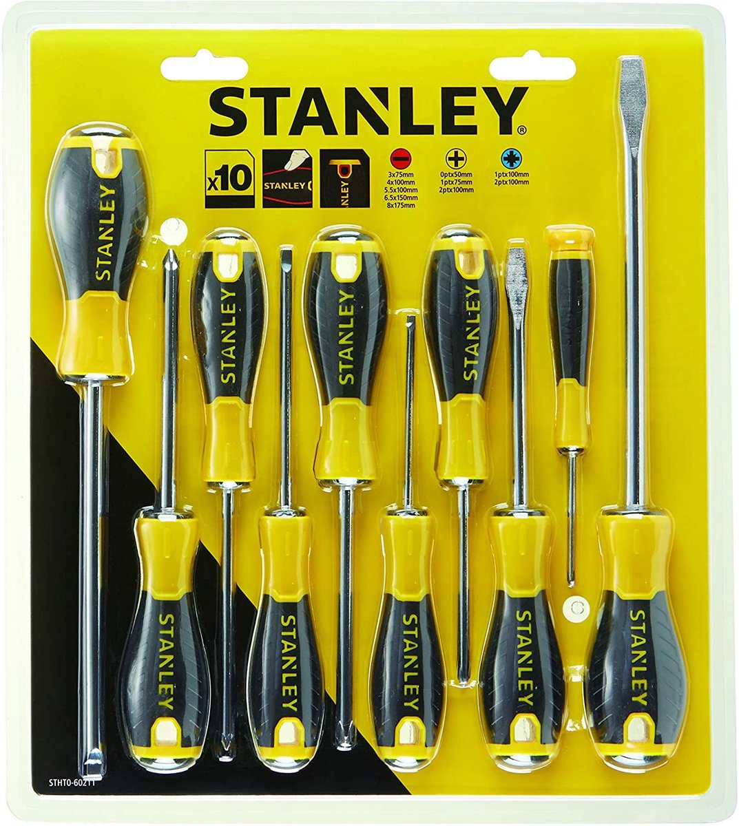 Stanley stht0-60211 essentiel skruetrækkersæt i 10 dele