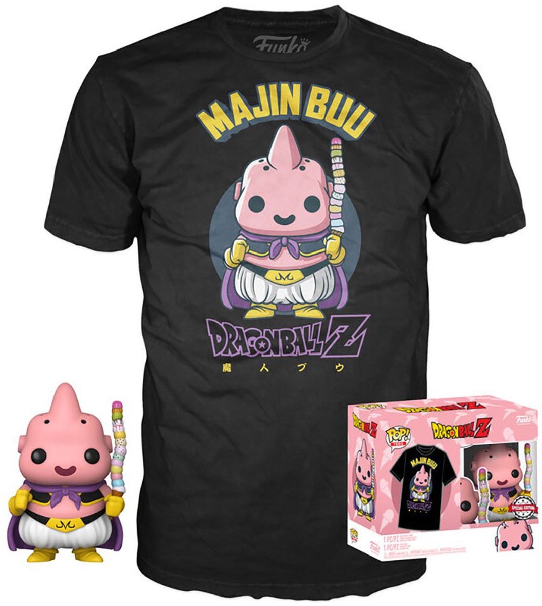 Funko pop! tee box: dragon ball z - majin buu #973 exclusive (størrelse xl)