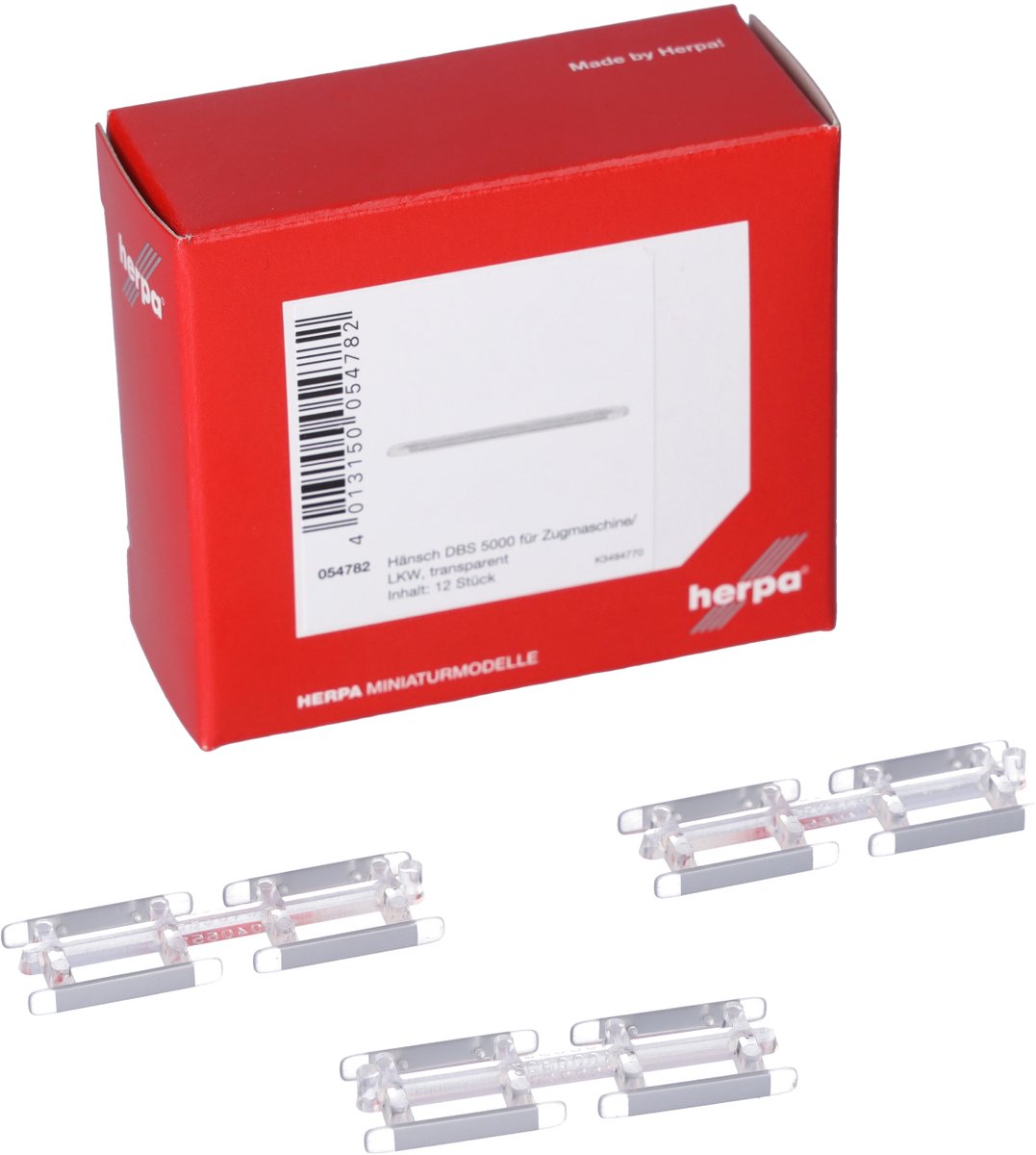 Herpa hänsch dbs 5000 swing beam lastbil, gennemsigtig (12 stk.)