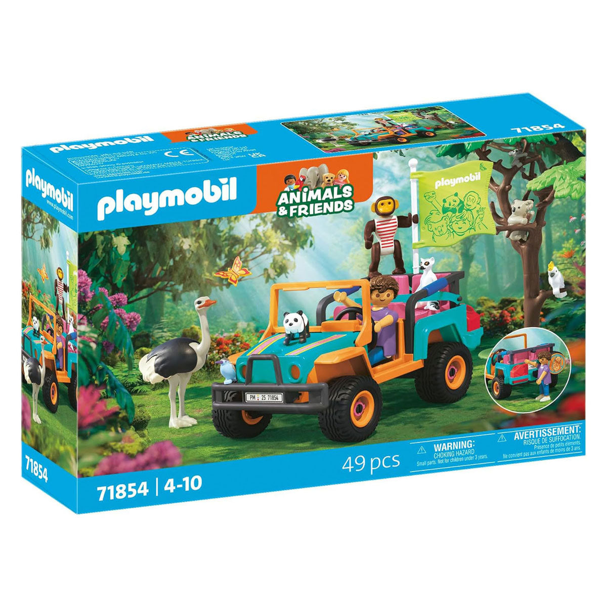 Playmobil dyrevenner farverigt terrængående køretøj - 71855