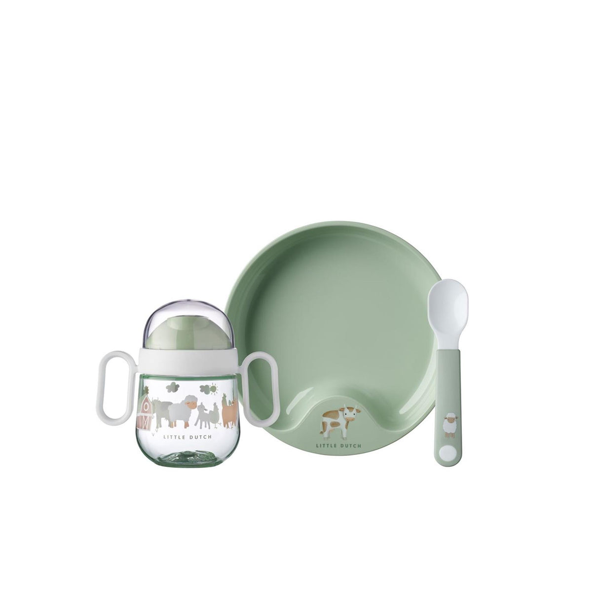 Mepal mio babyservies set little dutch - 3-delig - kraamcadeau - kinderservies - little farm
