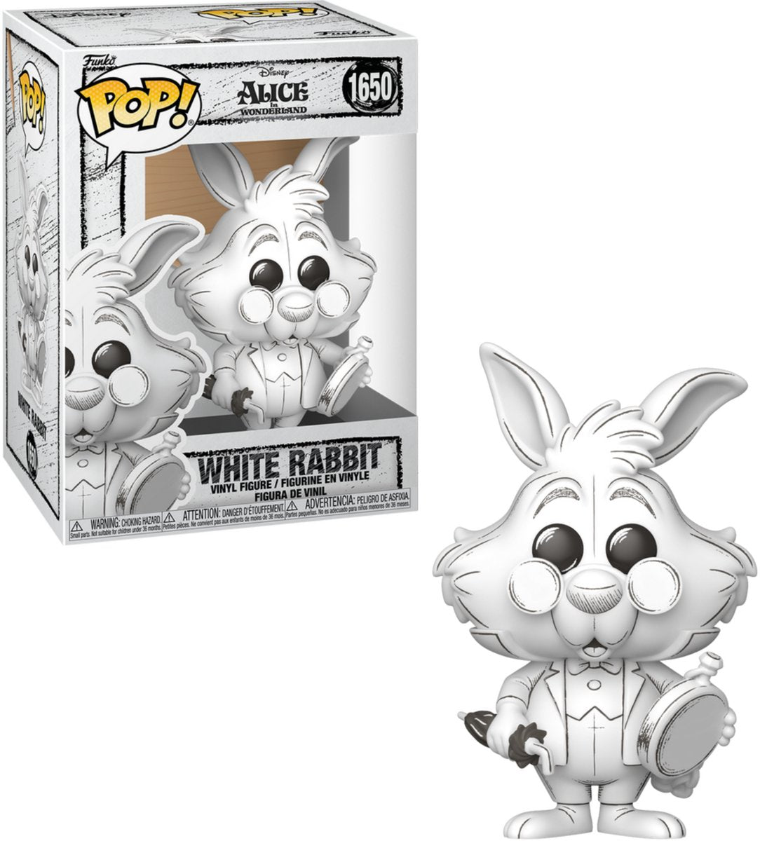 Funko disney pop! vinyl figur skitseret - hvid kanin 9 cm