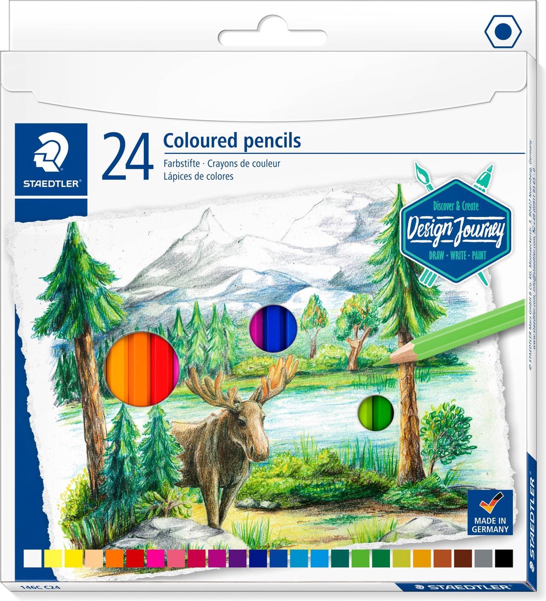Staedtler designrejse - farveblyanter - sæt 24 stk