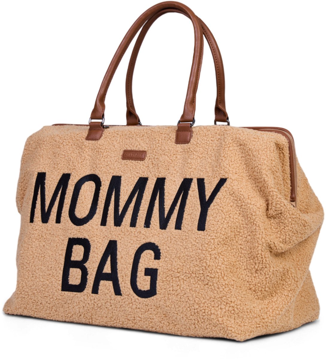 Childhome - mommy bag® ammetaske - bamsebrun - super blød rummelig pusletaske - 55 x 30 x 40 cm