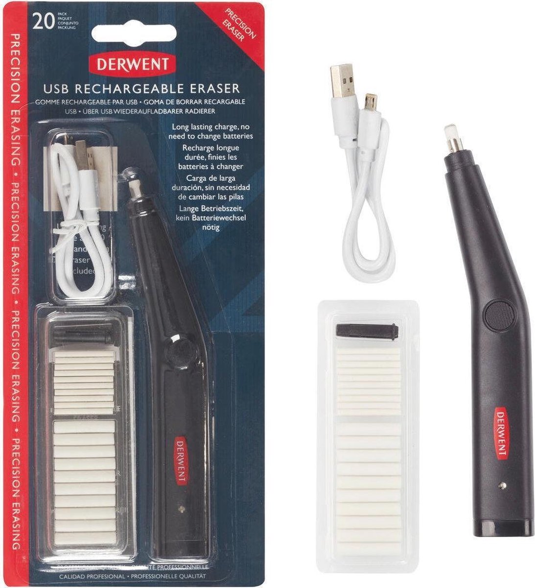 Derwent elektrisk USB viskelæder