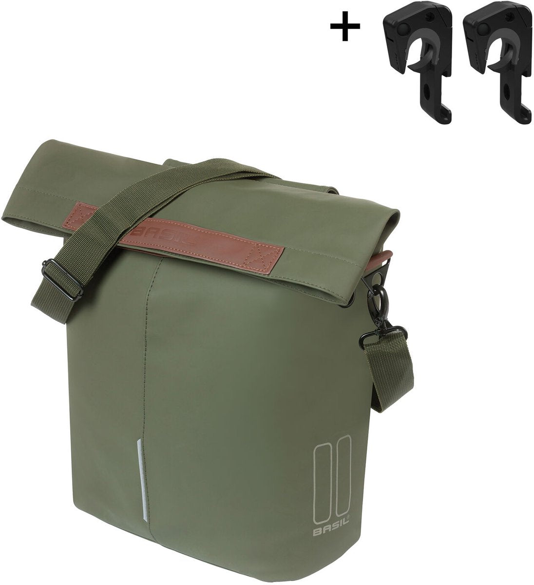 Basil Tas City Shopper Vegan Leather | Moss grøn