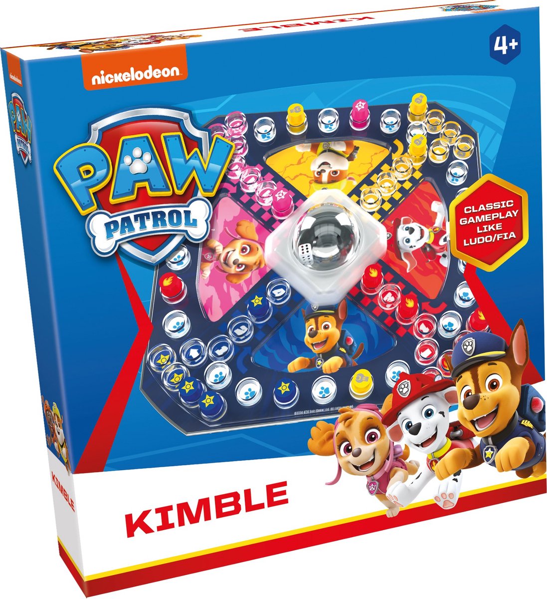 Tactic Kimble Paw Patrol – brætspil – pop o matic terningespil – spændende racer- og familiespil – paw patrulje tema – 2 til 4 spillere – fra 4 år