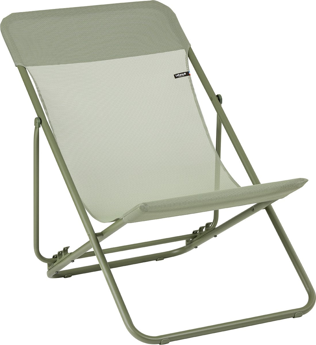 Lafuma maxi transat - strandstol - foldbar - justerbar - farveblok - mos