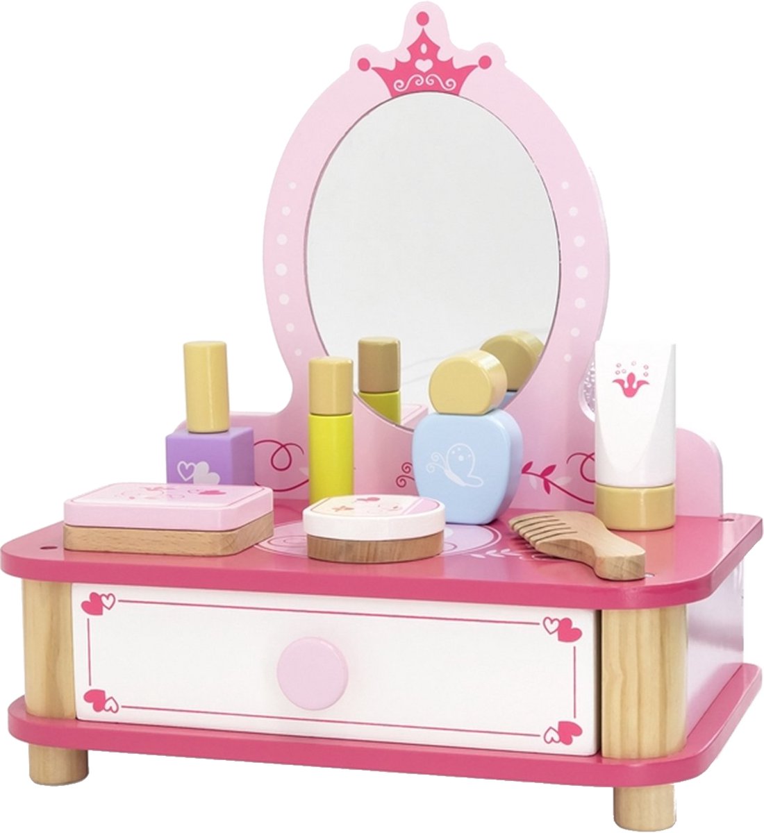 Viga make-up sæt i træ med toiletbord 44571