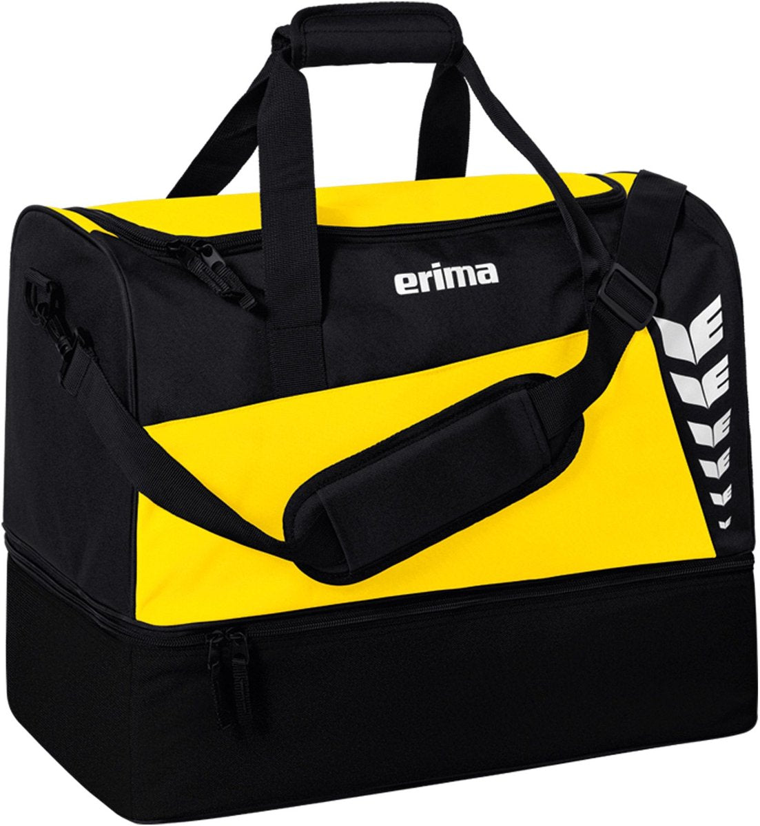 Erima six wings (stor) sportstaske med bundrum - gul sort | størrelse: l