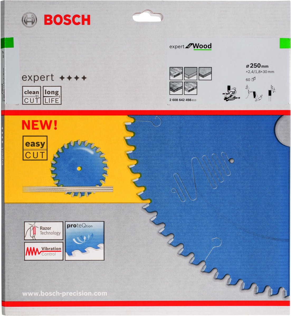 Bosch cirkzb exp træ k v 250x30x2,4 1,8 60t