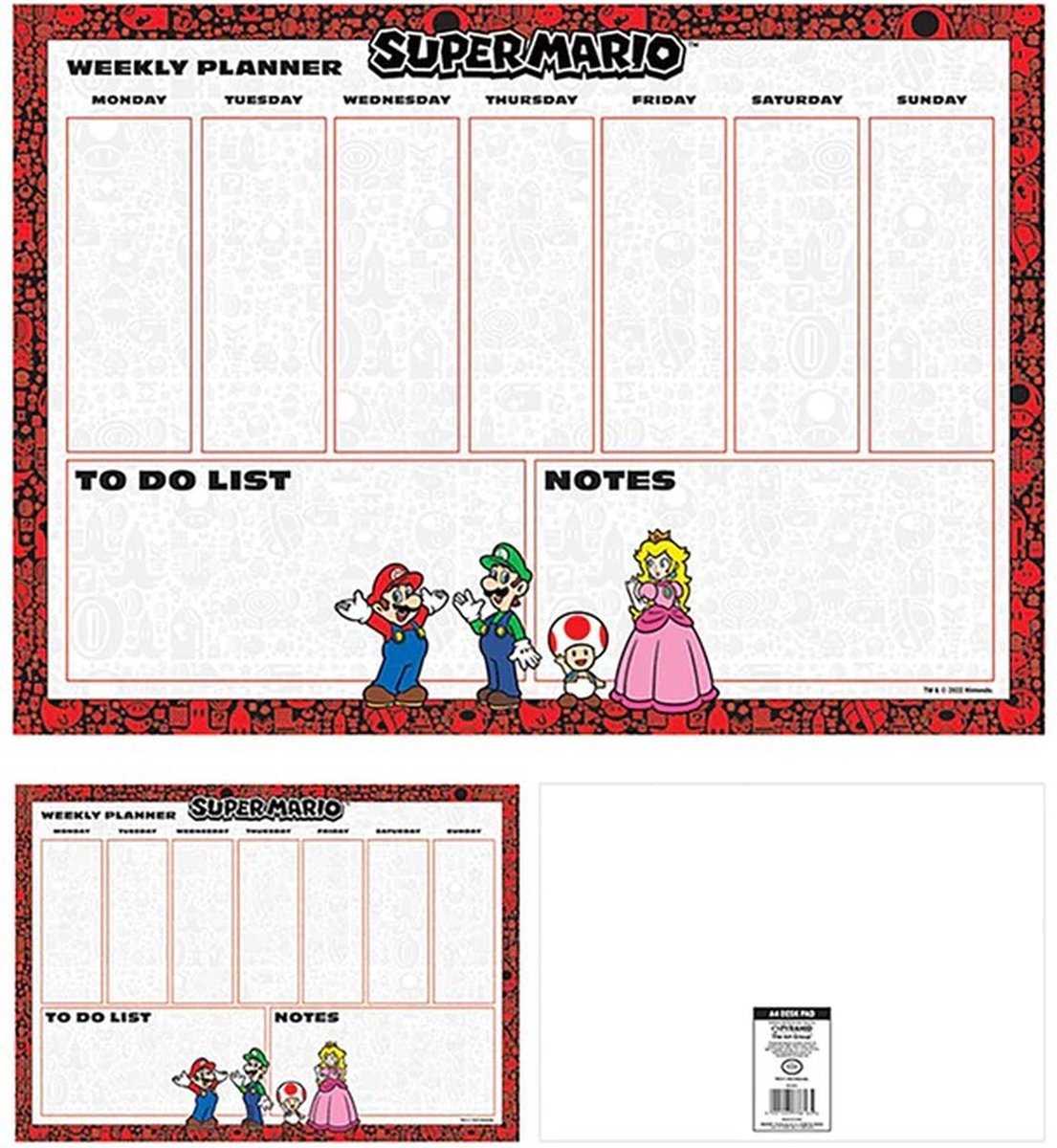 Umærket sans marque super mario (4 farver) a4 skrivebordsunderlag
