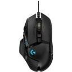 Logitech g502 hero højtydende gamingmus (sort, 100 - 25.600 dpi, rgb LED'er)