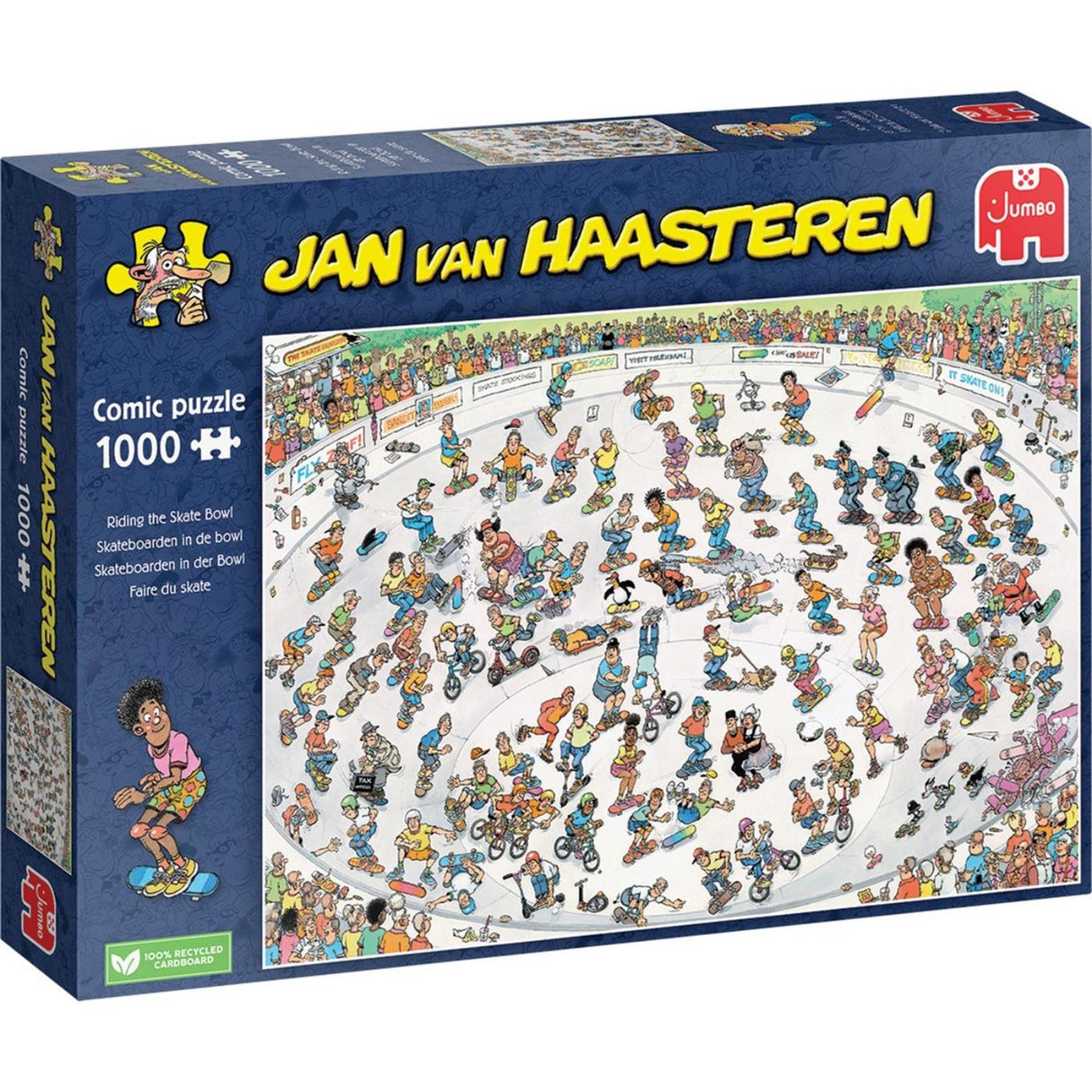 Jumbo Jan van Haasteren puslespil skateboarding i skålen 1000 brikker