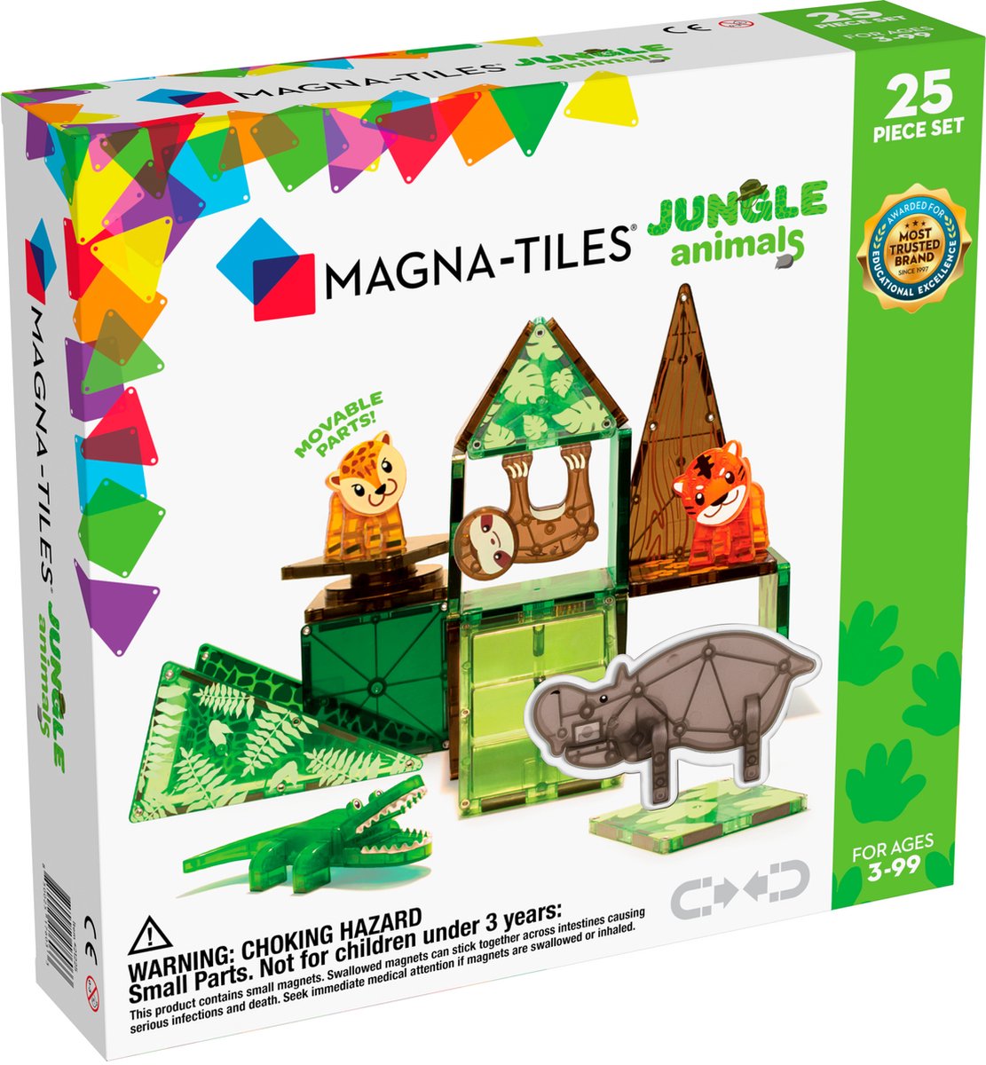 Magna fliser | jungledyr sæt 25 dele