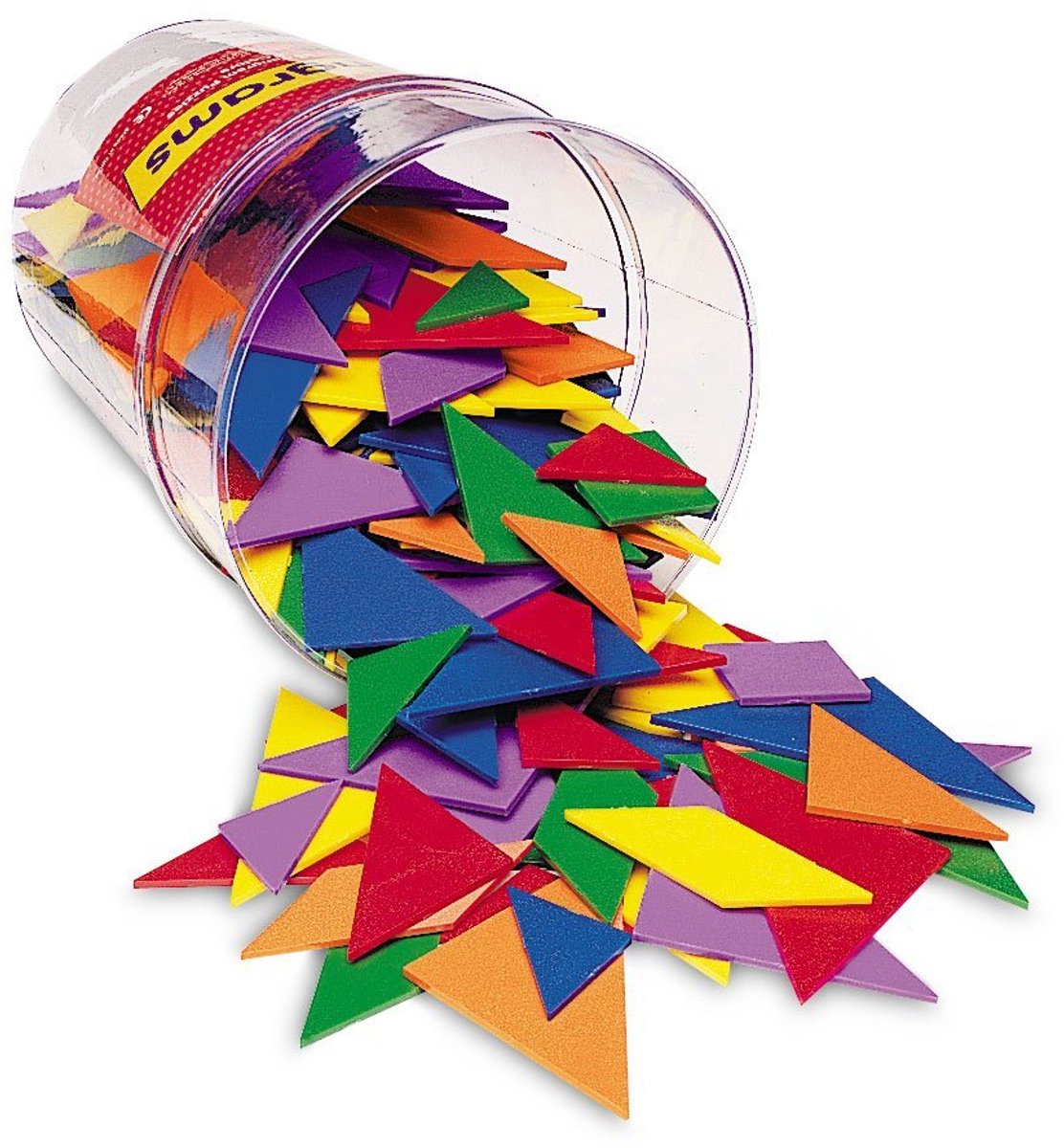 Læringsressourcer tangram puslespil 6 farver pædagogisk legetøj. - 3+