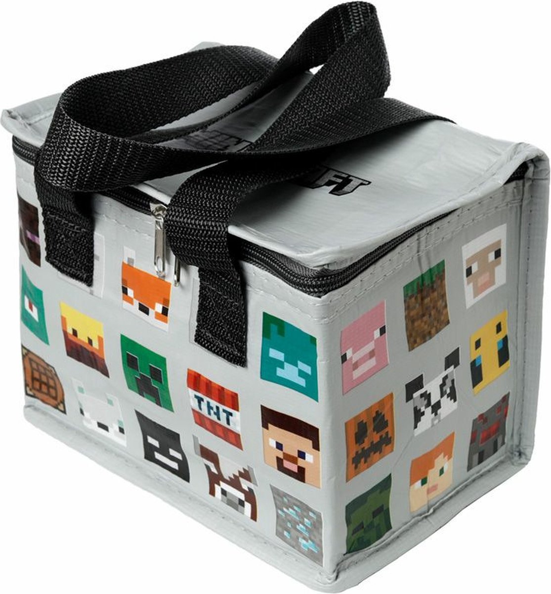 Puckator lille frokost køletaske med seks pakker - minecraft print - 21 x 15 cm - 4,4 l