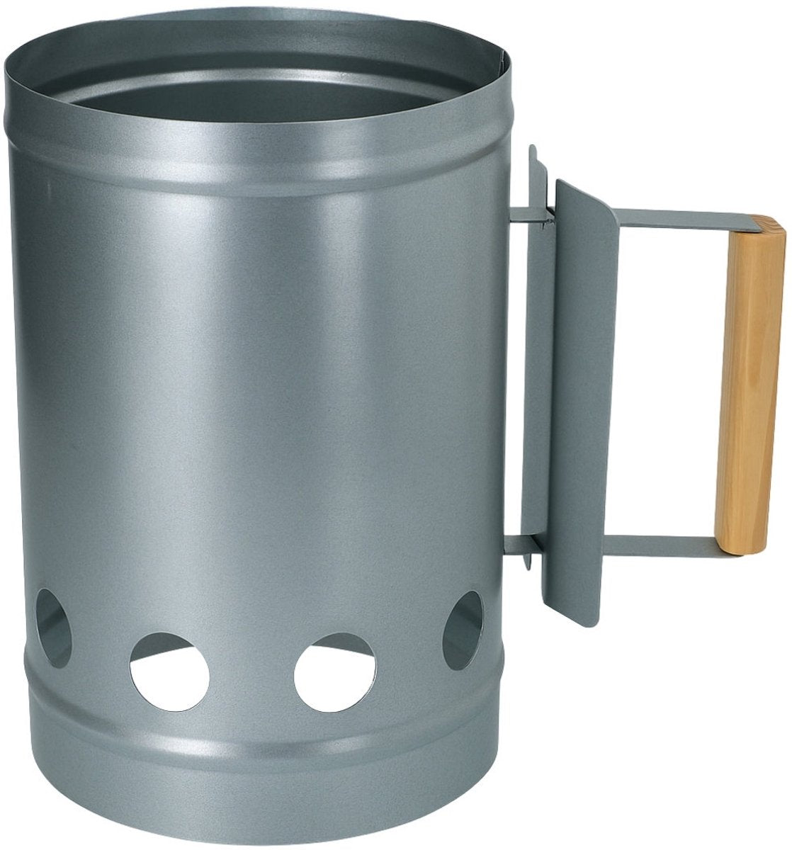 Alpina kulstarter ø16 cm x 27 cm - grillstarter lavet af metal - BBQ starter med håndtag - hurtigt og nemt