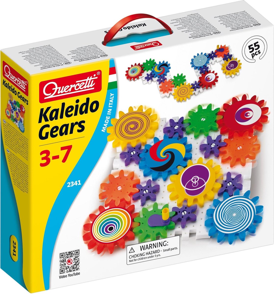 Quercetti gear sæt kaleido gear - 55 dele - byggeklodser