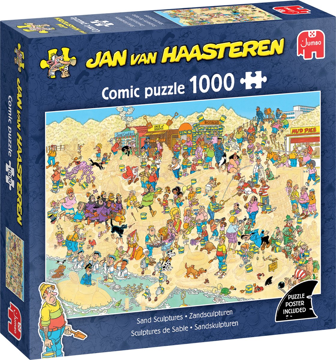 Jumbo Jan van Haasteren puslespil sandskulpturer 1000 stk