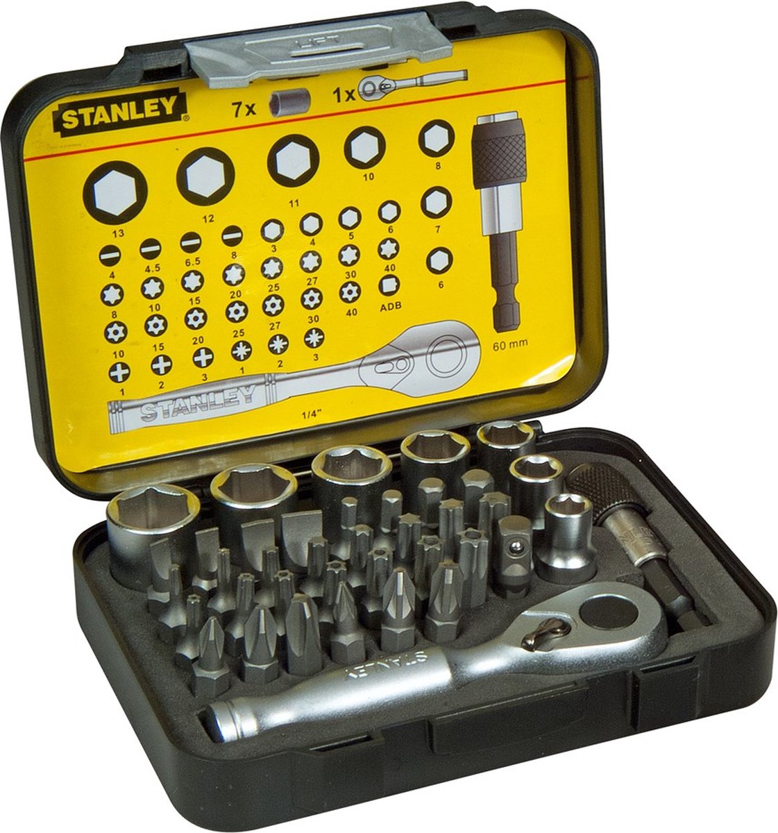 Stanley bit sæt expert pro 1 4 - skraldenøgle (40 stk.)