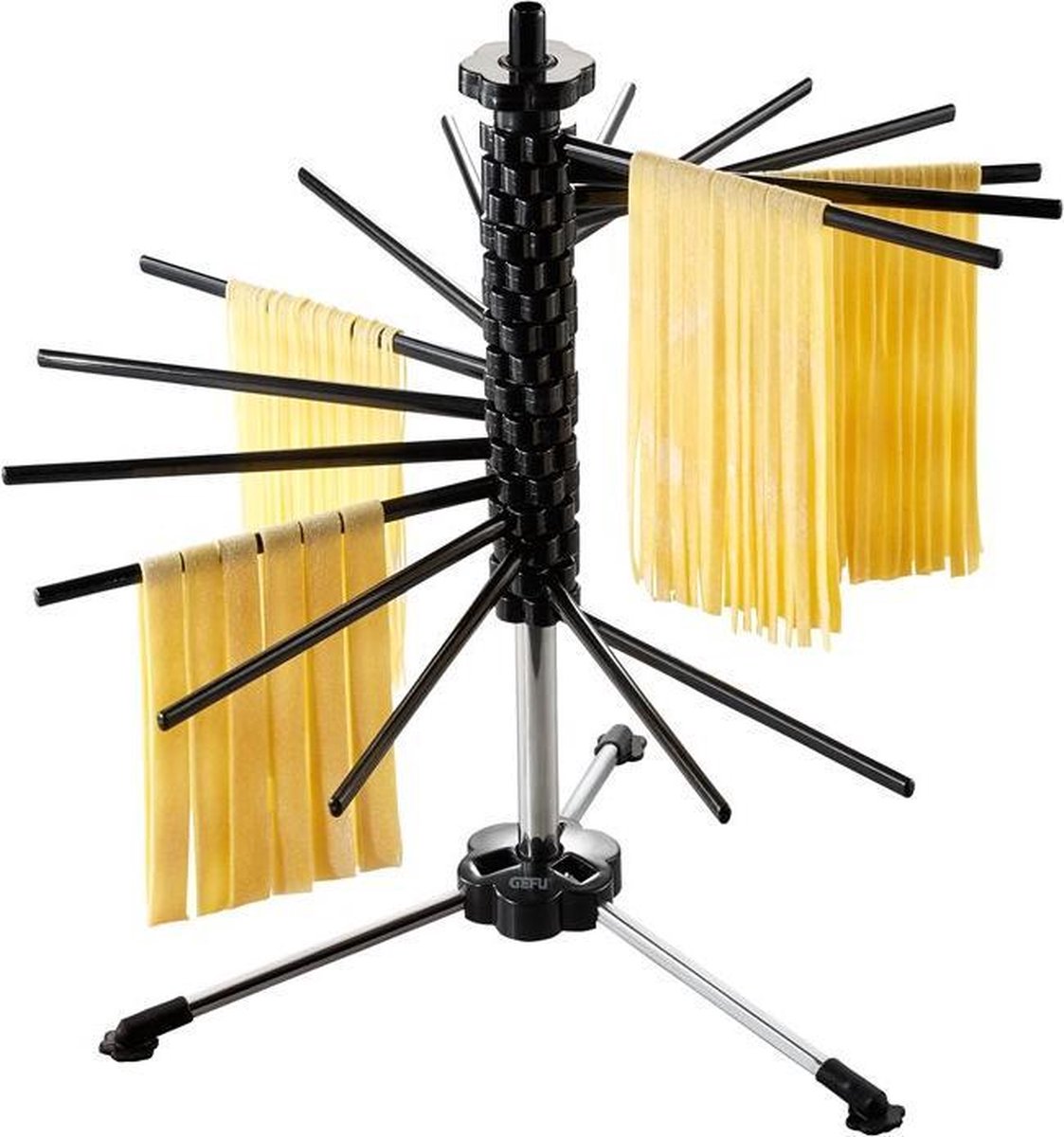 Gefu diverso pastatørrer stor - sammenfoldelig pastastativ - 16 arme - rustfrit stål