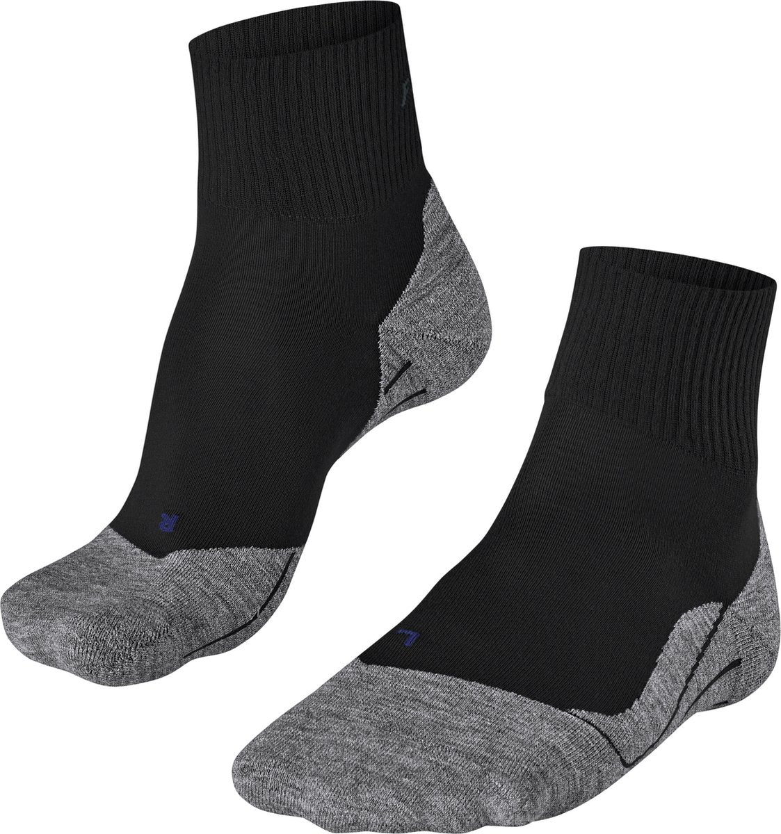 Falke tk5 cool kort anti-blister tyndt lyocell funktionelt materiale gåsokker herre sorte - str. 42-43
