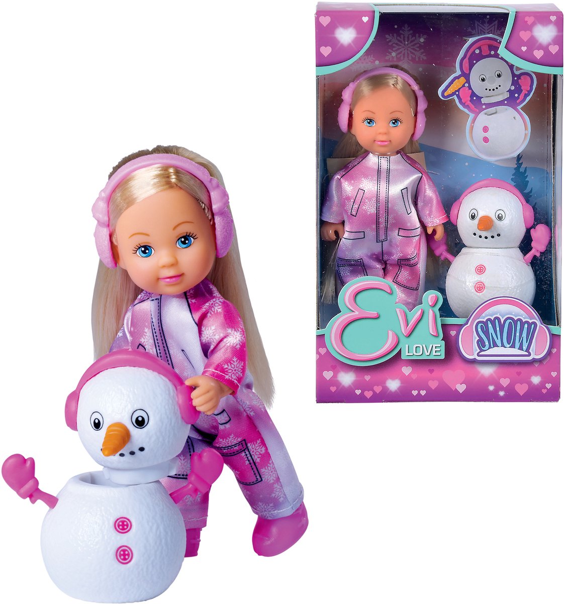 2633 evi elsker minidukke med snemand