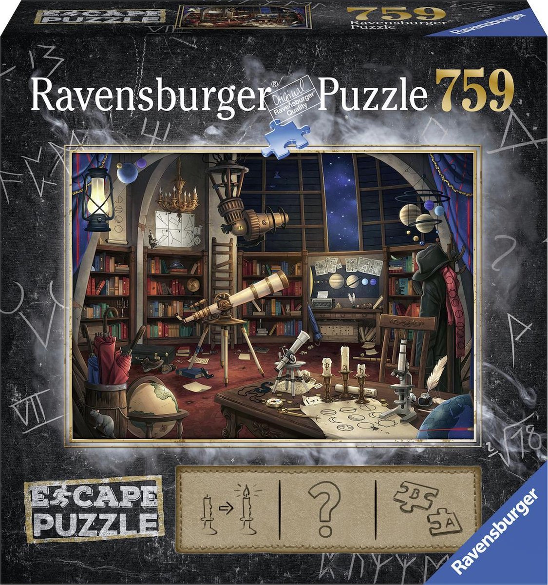 Ravensburger escape puslespil 1 rumobservatorium - 759 brikker