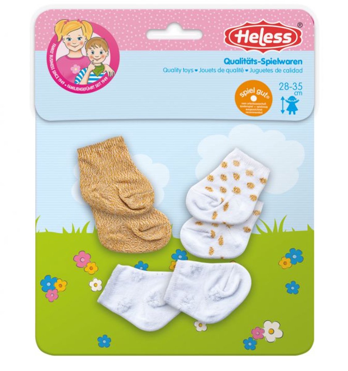 Heless Doll Socks Glitter - 3 par, 28-35 cm