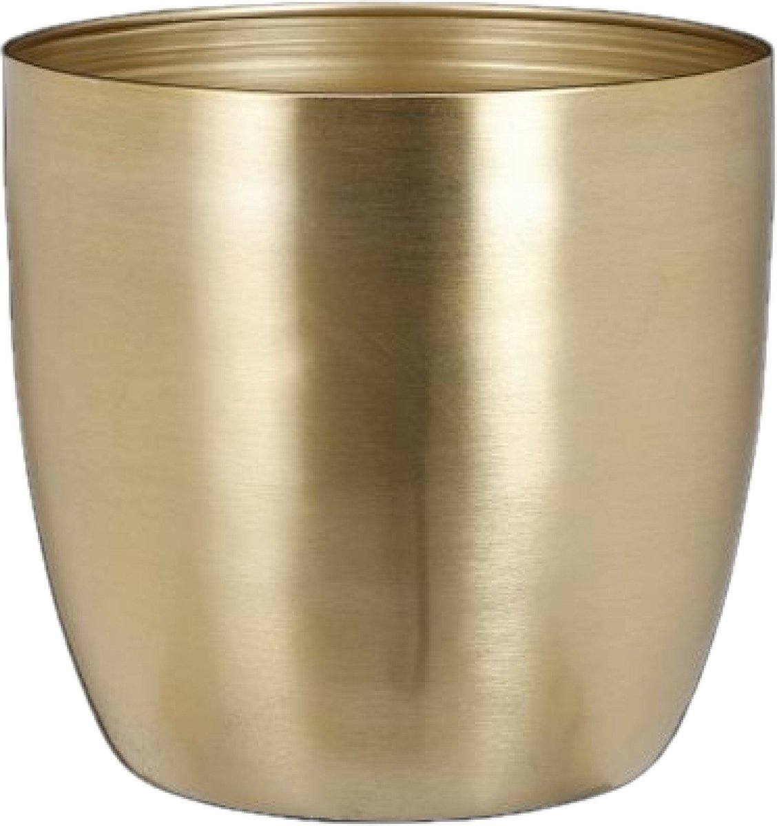 Mica decorations plantenpot - metaal - goud - d20 x h19 cm - bloempot