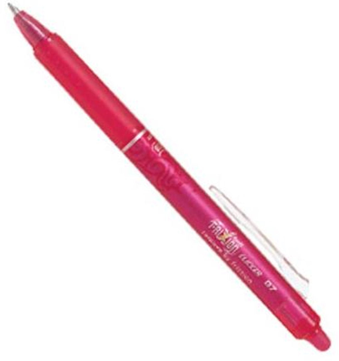 Pilot frixion kuglepen 0,7 mm clicker – æske med 12 stykker – pink