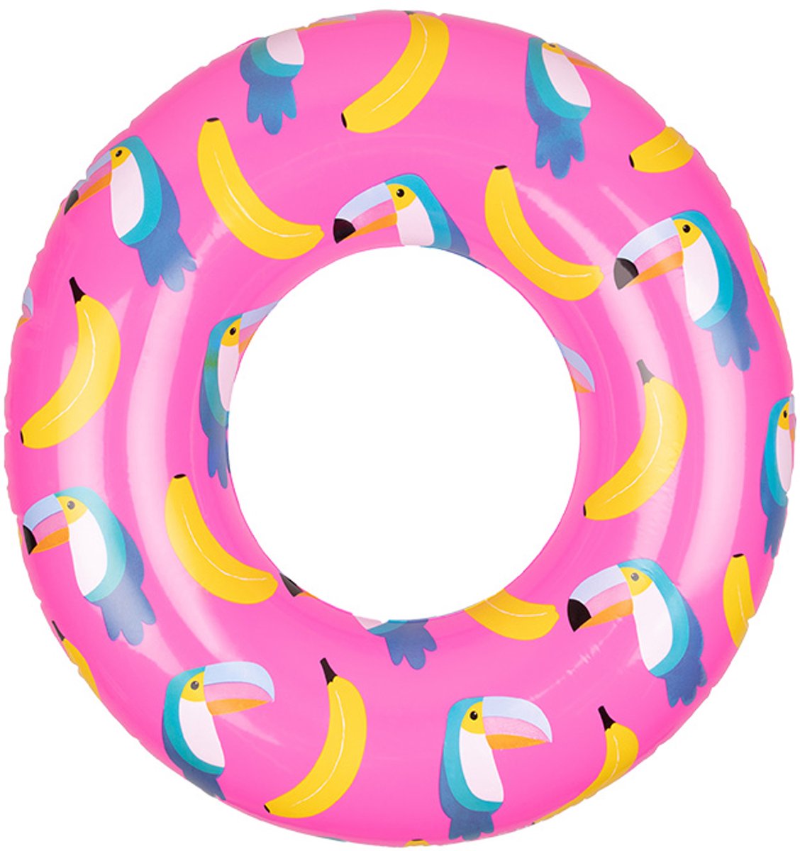 Svømmeudstyr - swimmingpool - ø95 cm - pink - bananer - barn - flamingohoved