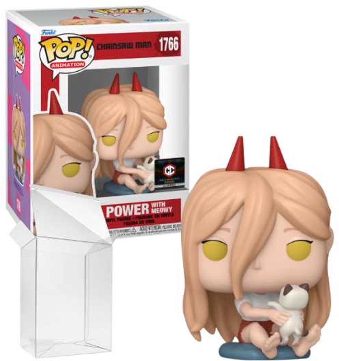 Funko pop! animation: motorsav mand - kraft med meowy #1766 kalk samleobjekter eksklusive