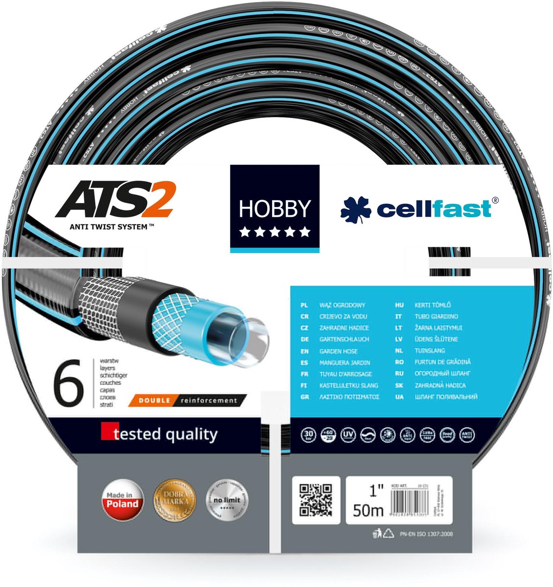 Cellfast haveslange hobby 1 tommer 50 m