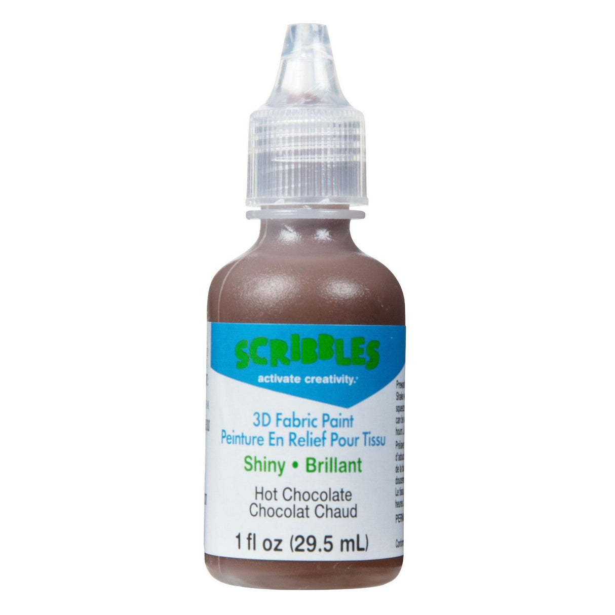 Skriblerier • 3D tekstilmaling blank 29,5 ml varm chokolade