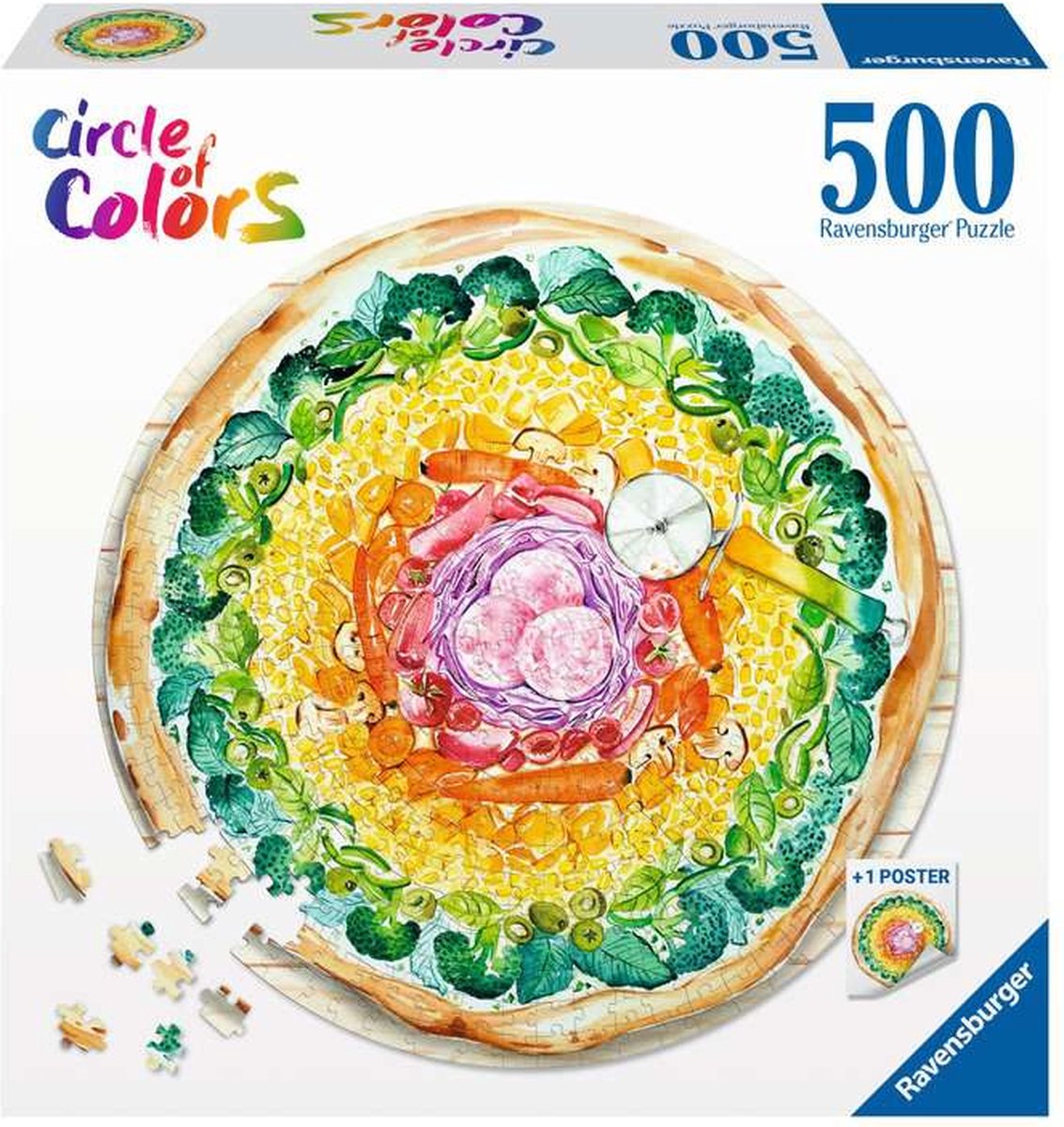 Ravensburger puslespil pizza - puslespil - 500 brikker