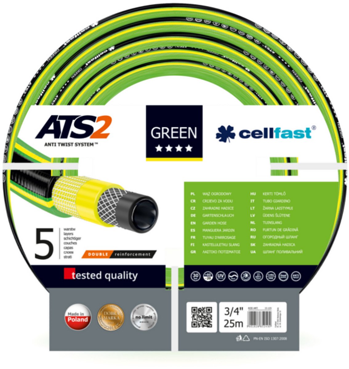 Cellfast - - haveslange - green ats2™ - 3 4 - 25 m (cf15-120)