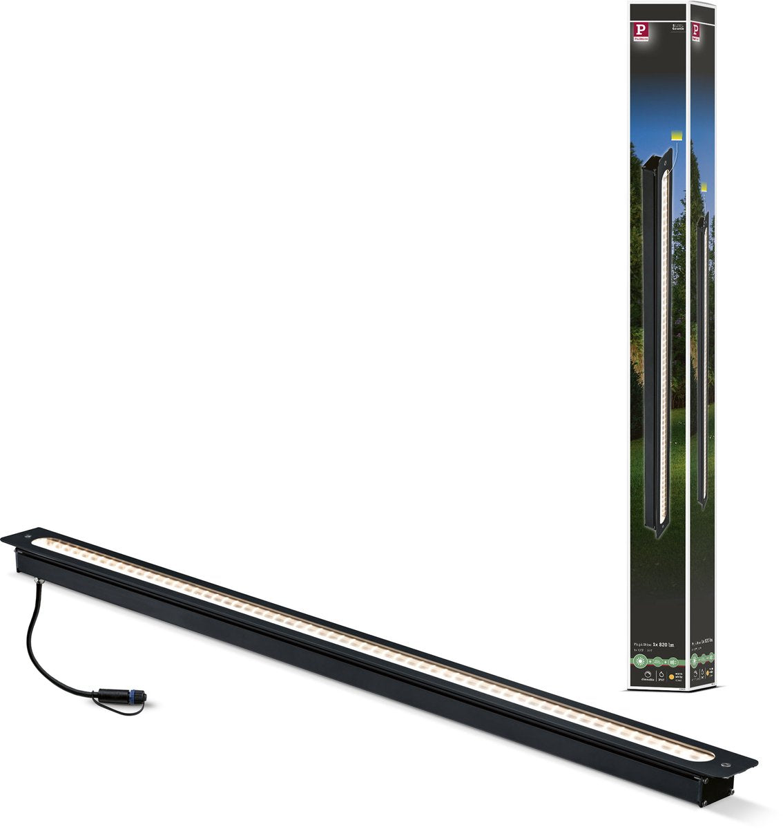 Paulmann plug shine LED in-ground lampe lysramme IP67 3000K 8W antracit